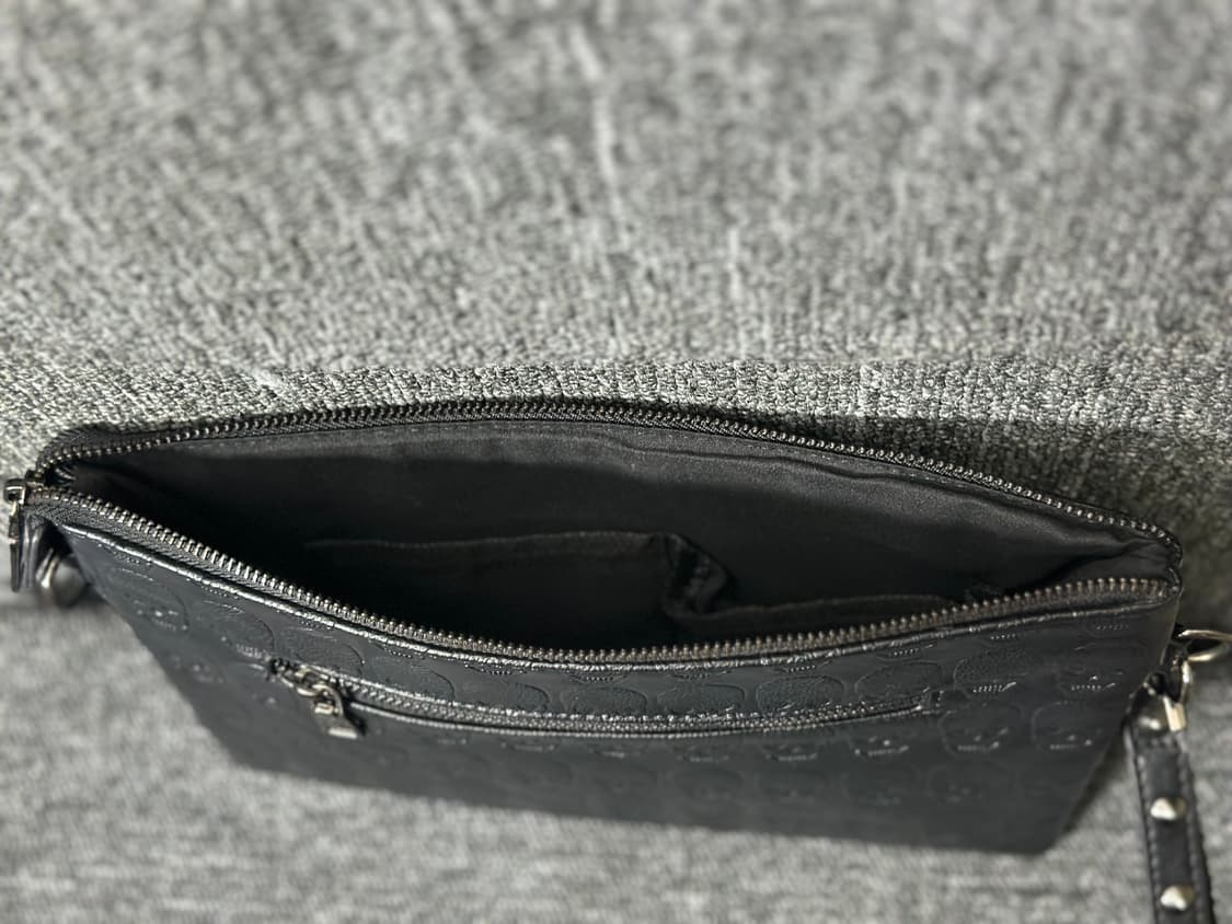 블랙 해골 클러치백 상품이미지5