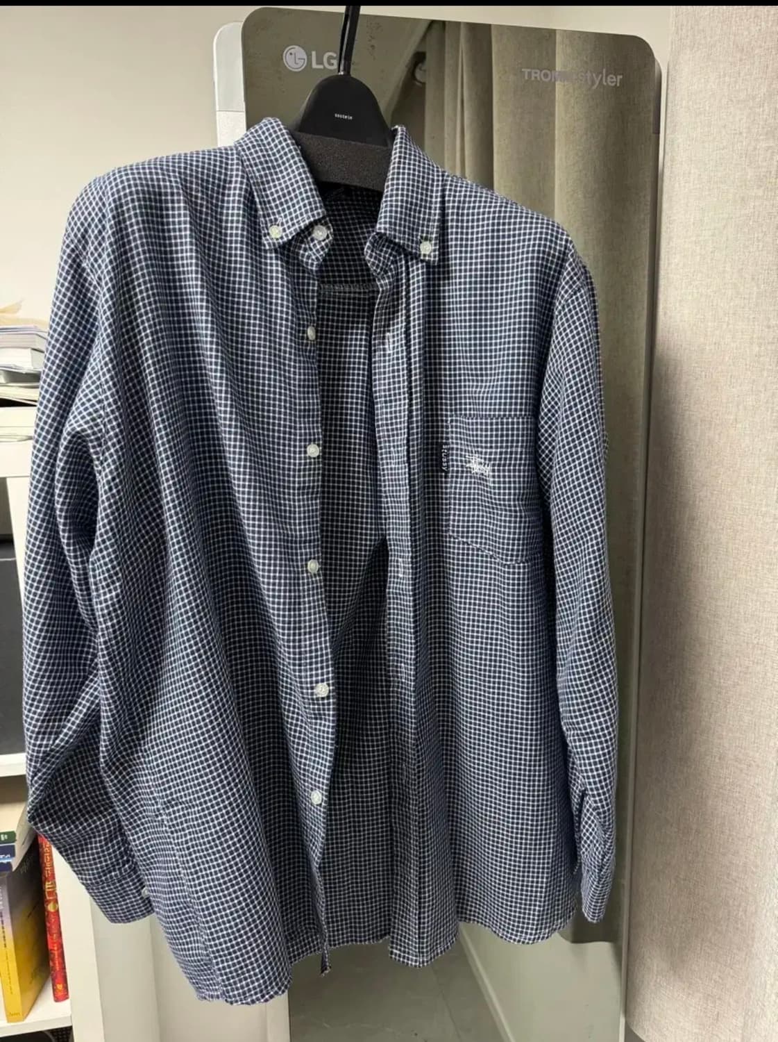 [XL] 올드 스투시 깅엄체크셔츠 상품이미지1