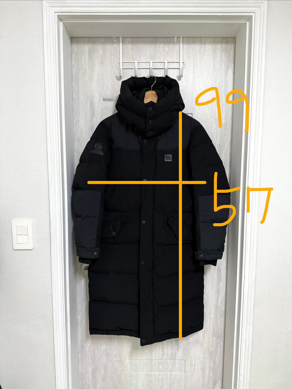 공용 90 / 코오롱 헤스티아  구스다운 롱패딩  상품이미지2