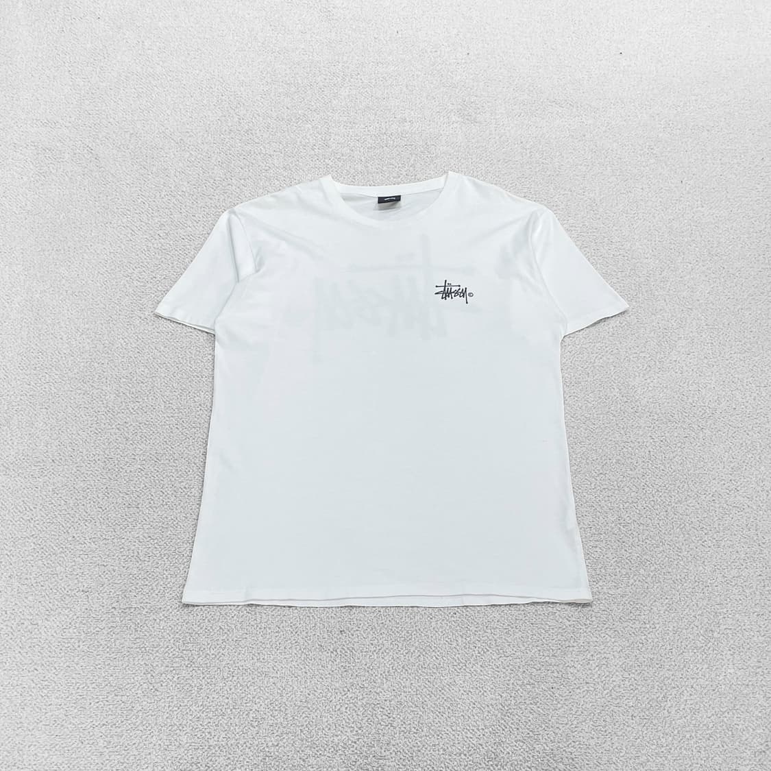 스투시 Stussy 베이직 로고 반팔 티셔츠 화이트 상품이미지2