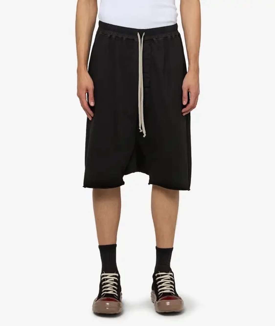 릭오웬스 15FW 다크쉐도우 드로우스트링 Pods 스웻쇼츠 반바지 상품이미지1