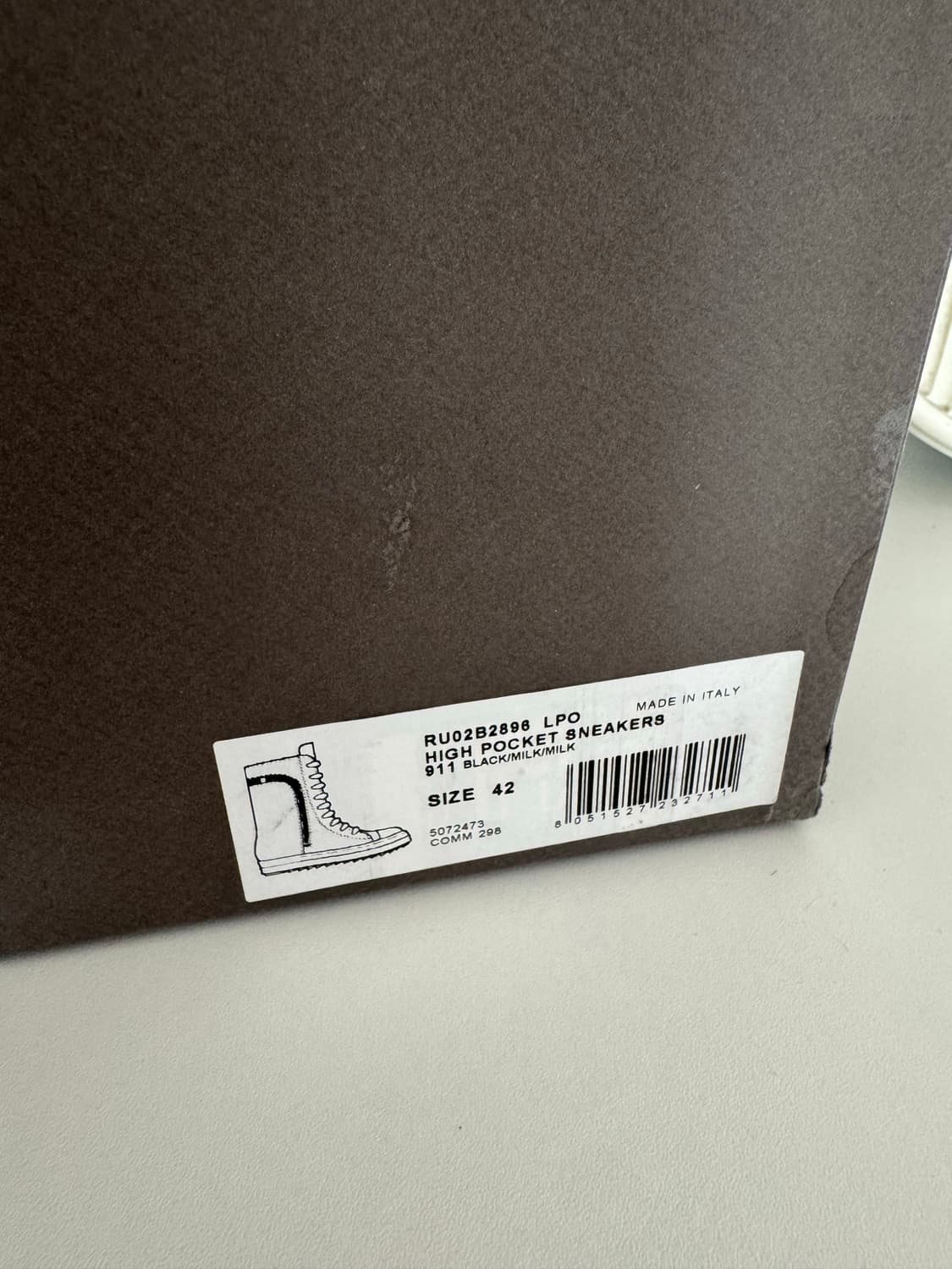 [42] 릭오웬스 레더 포켓 하이탑 상품이미지8