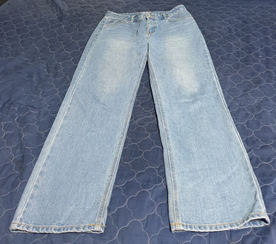 토피 세미와이드 데님팬츠 중청 (32) 상품이미지1