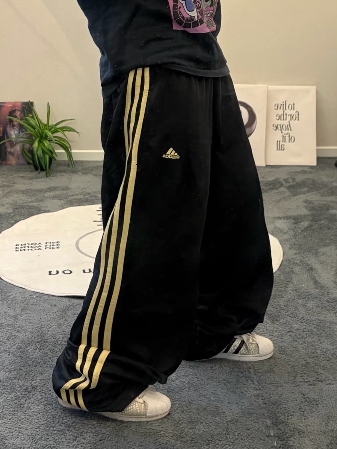 90s ADIDAS 블랙&옐로우 져지 트랙팬츠 상품이미지3