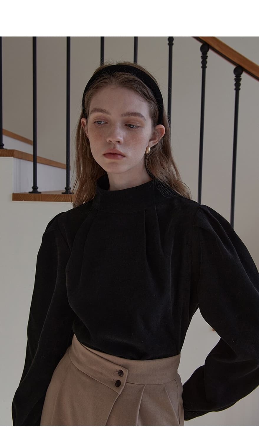 주르티 블라우스 블랙 상품이미지2