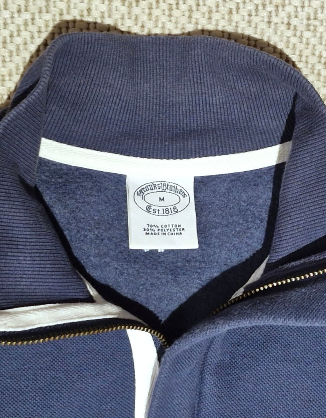 브룩스브라더스 마리너 스트라이프 하프집업 스웨터  상품이미지5