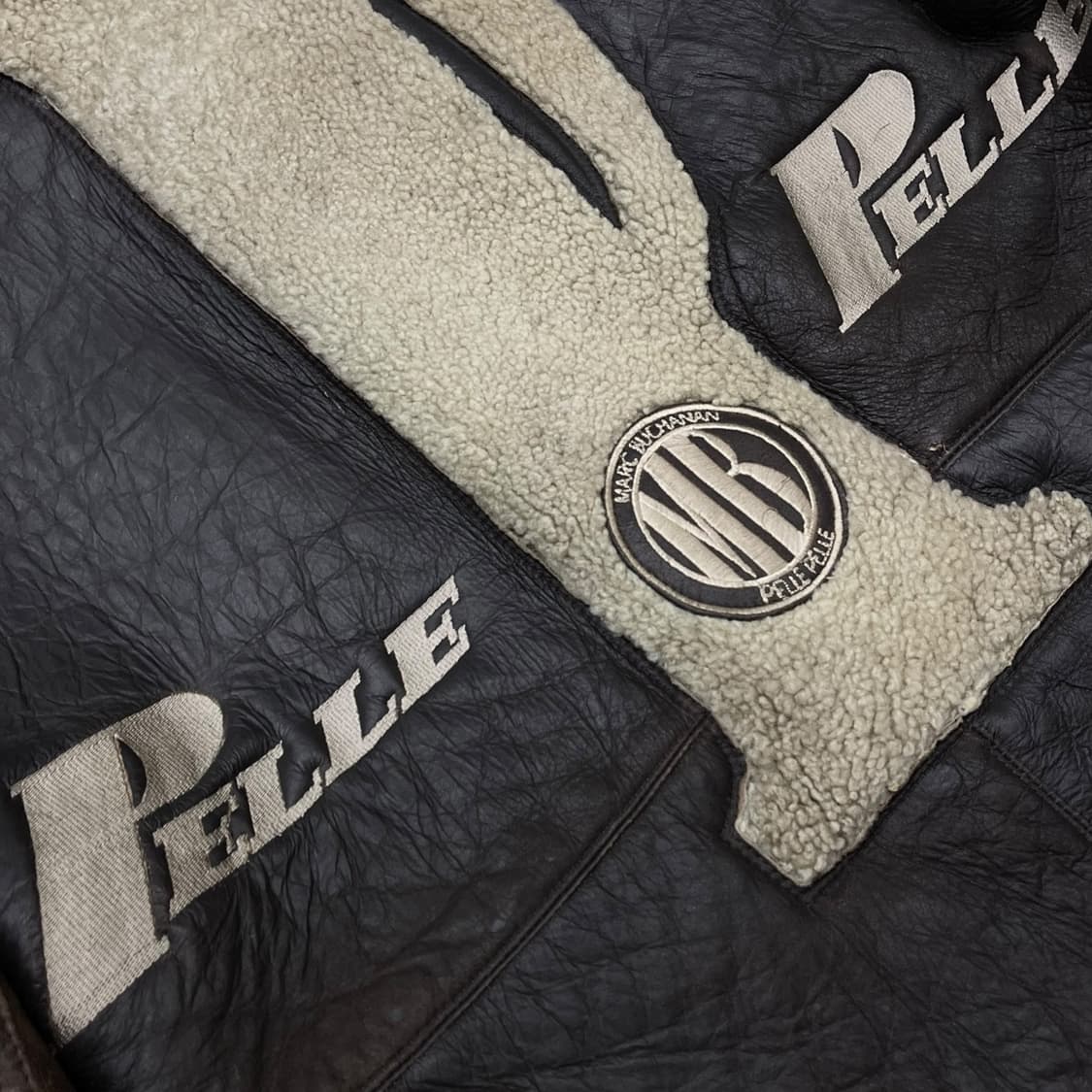 90s 펠레펠레 레더 무스탕 상품이미지4