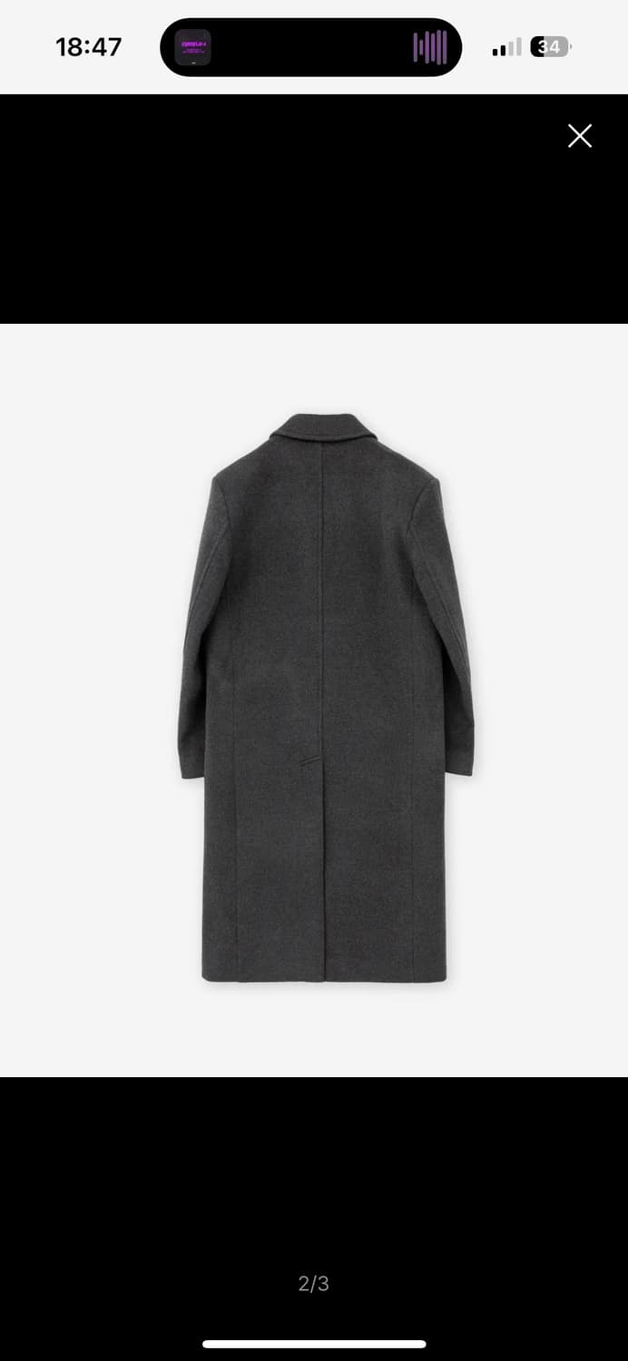 구매) 브라운야드 더블 브레스티드 코트 차콜5 상품이미지3