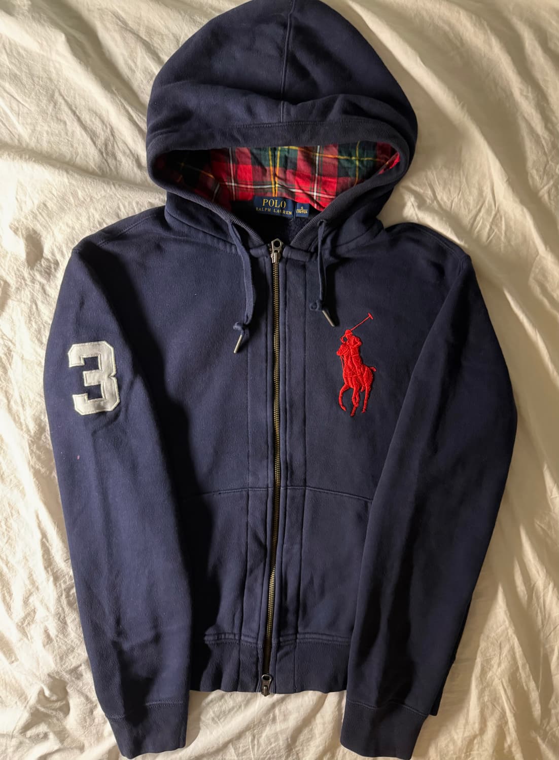 폴로 빅포니 후드집업 S 네이비 상품이미지2
