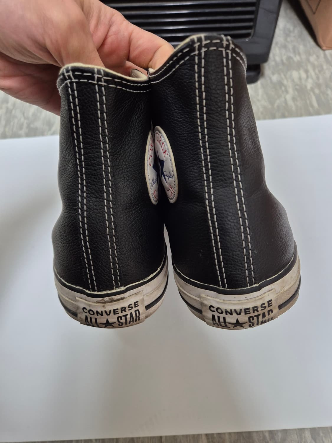 [265] 컨버스 올스타 척테일러 레더 블랙 하이 상품이미지5
