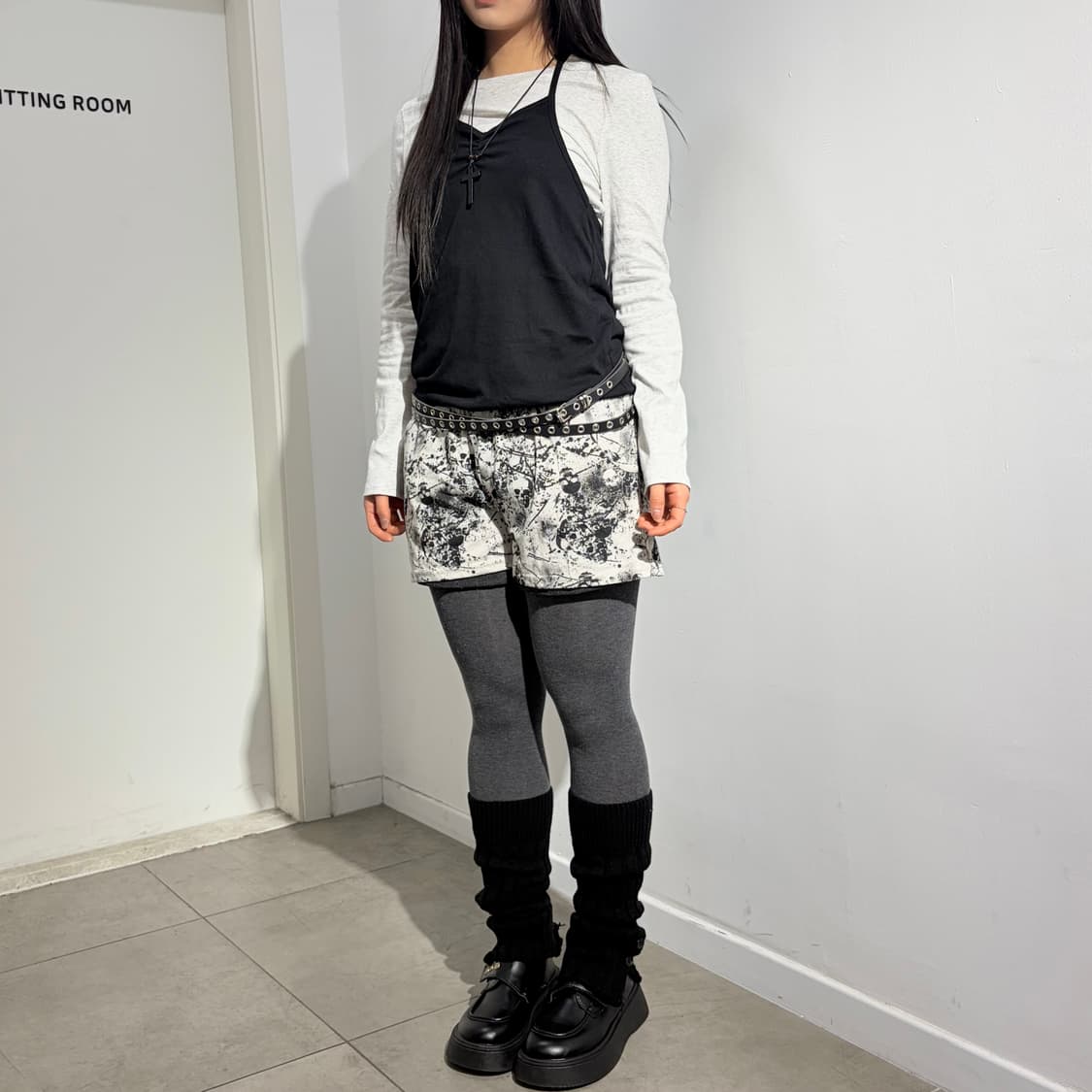 Dig Deep 펑크 스컬 해골 홀터넥 점프슈트 상품이미지2