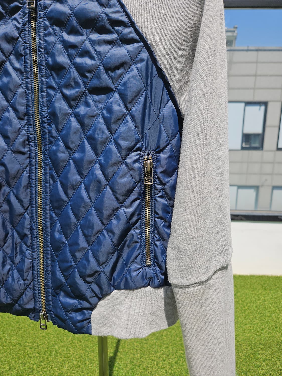 랑방 퀄팅 후드 집업 상품이미지3