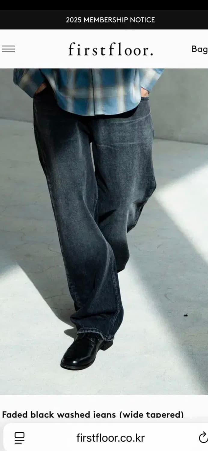 [새상품]퍼스트플로어 페이디드 블랙 워시드 진 50 상품이미지1