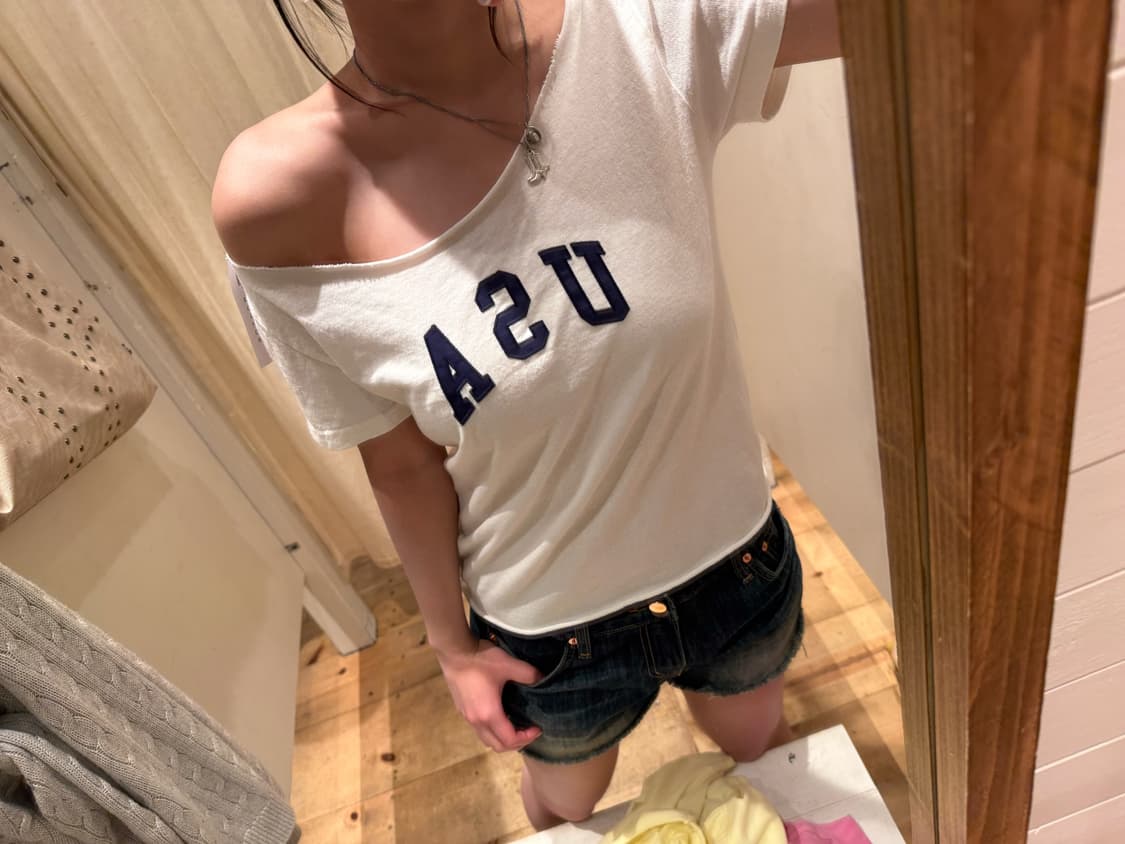 브랜디멜빌 usa 오프숄더 티셔츠 상품이미지1