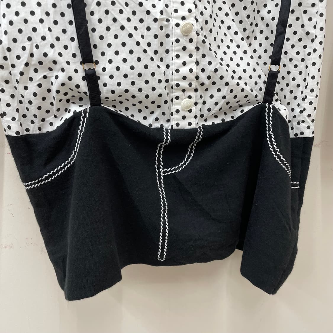 onespo 도트 멜빵 셔츠  상품이미지4