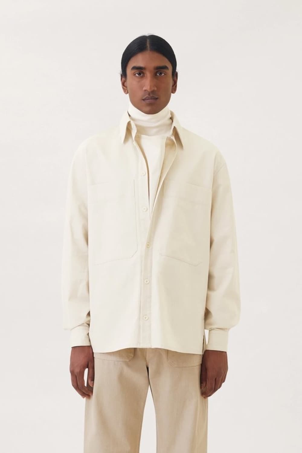 48) 르메르 블라우스 셔츠  아몬드색 상품이미지1