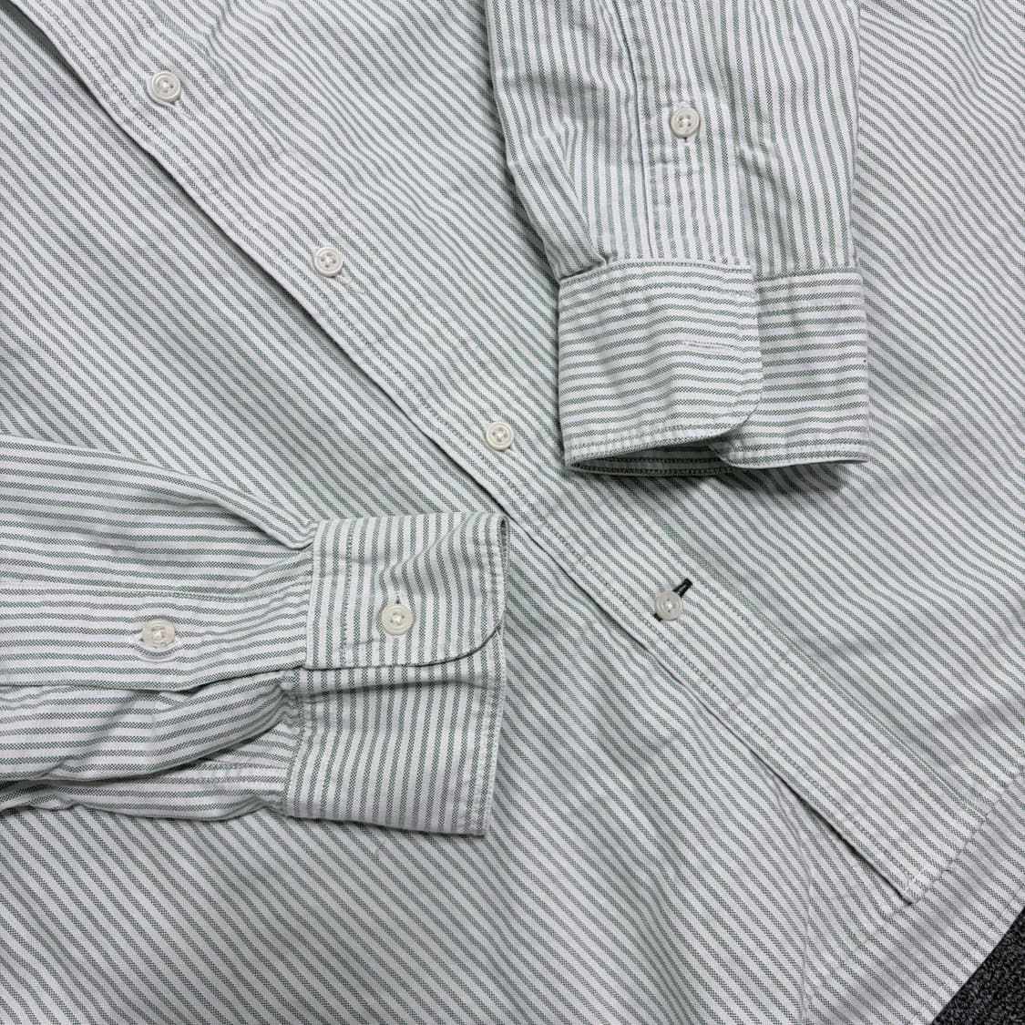 짓먼빈티지 그린 스트라이프 옥스포드 셔츠 상품이미지2