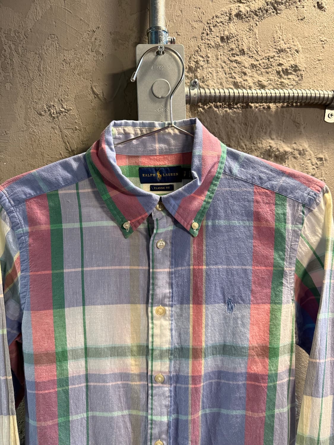 폴로 랄프로렌  클래식핏 마드라스 체크 셔츠 멀티컬러 S 상품이미지4