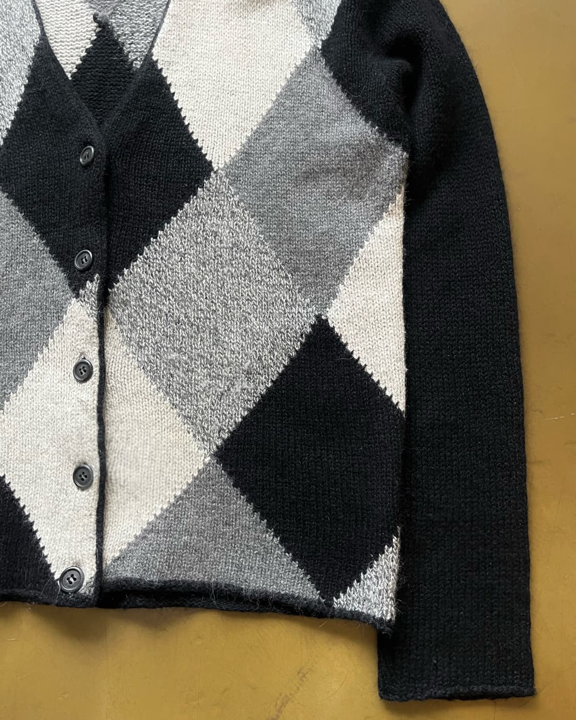 KIYOKO TAKASE Argyle Wool Knit Cardigan 상품이미지5