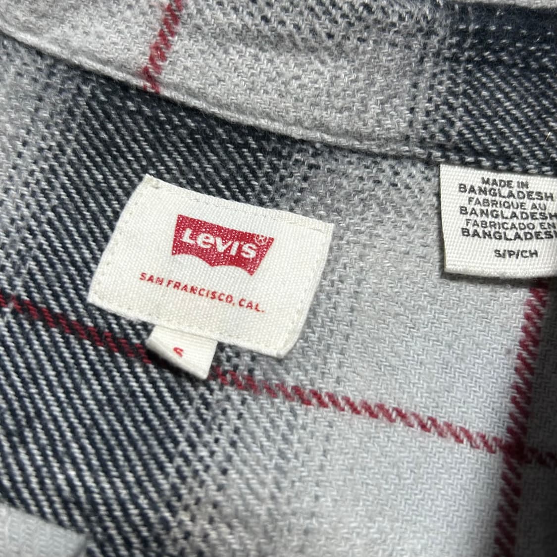 [S] Levi's 리바이스 플란넬 체크셔츠 상품이미지5