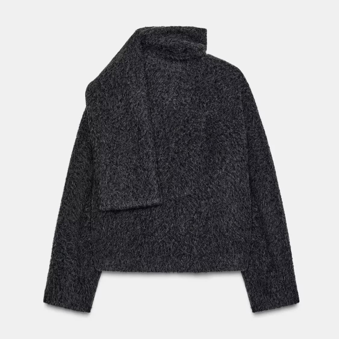 ZARA 자라 부클 스카프 쇼트 코트 상품이미지8