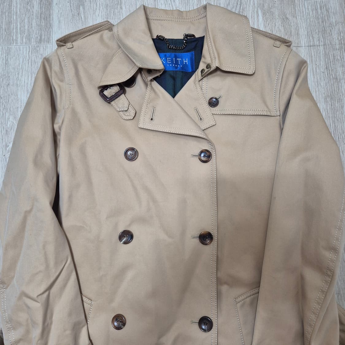 KEITH 키이스 베이지 코튼 더블 트렌치코트 상품이미지2