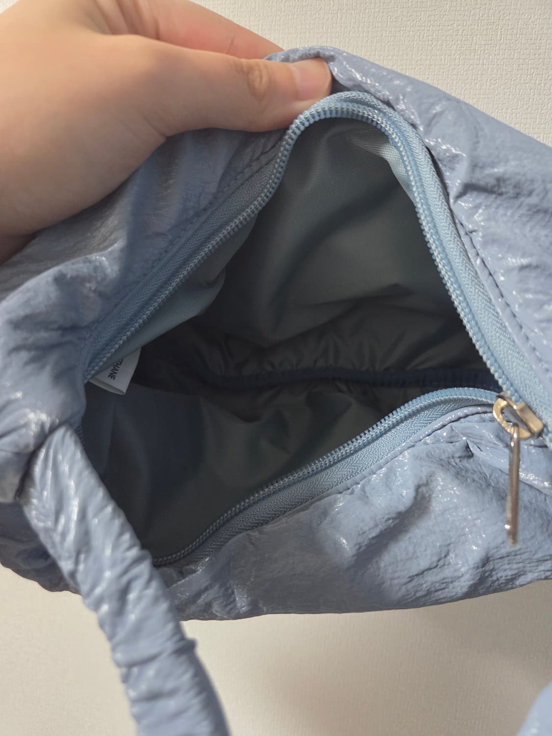 이미스 셔링 글로시 호보백 스카이블루 상품이미지5