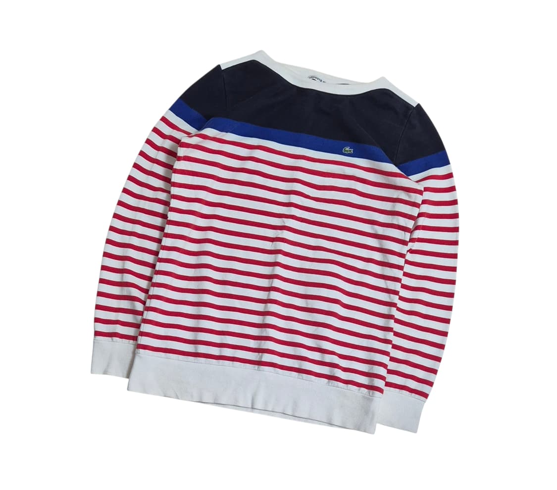 라코스테 스트라이프 맨투맨 상품이미지1