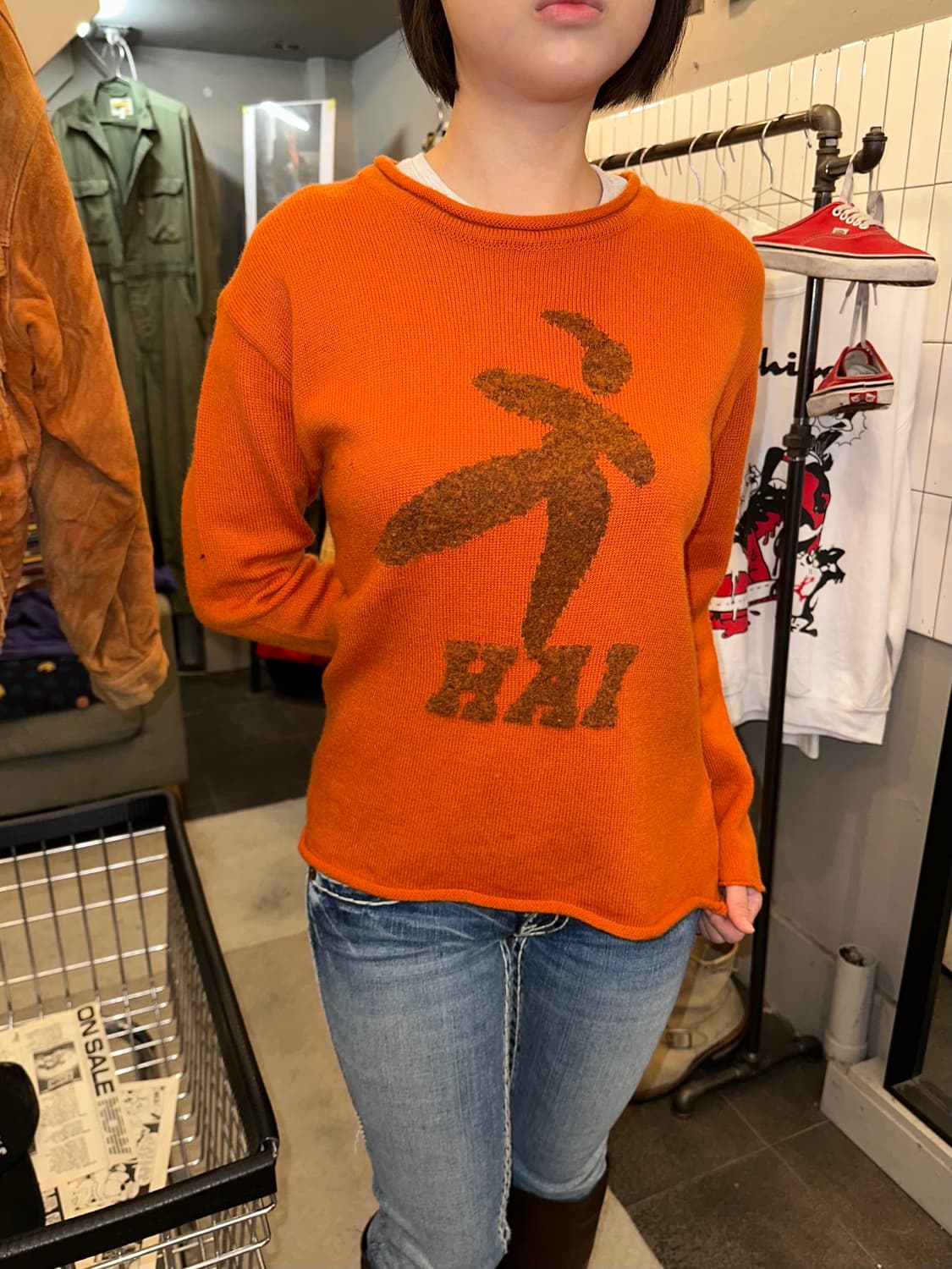 90’s Issey Miyake Hai sporting logo knit 상품이미지2