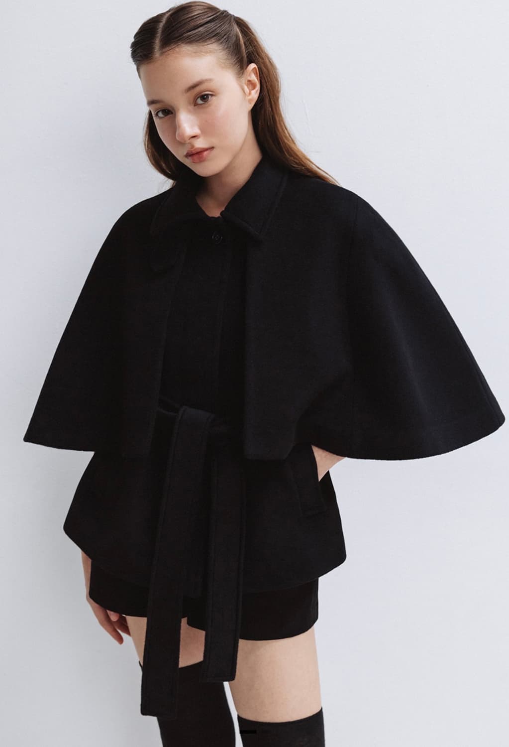 더티스 울100 케이프 발마칸 코트 상품이미지1