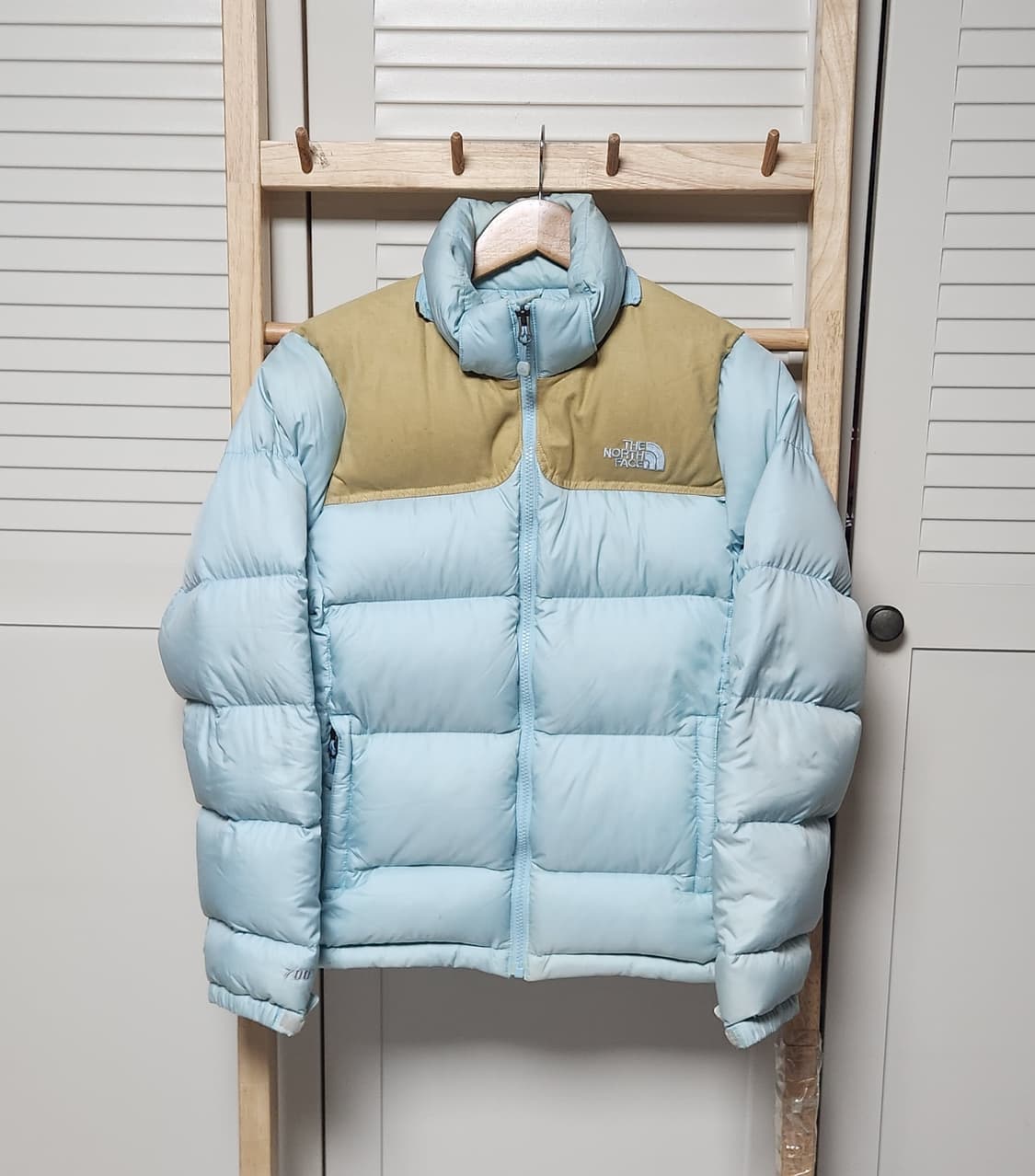 노스페이스 700 눕시 스카이블루민트 패딩 후드 자켓 상품이미지4
