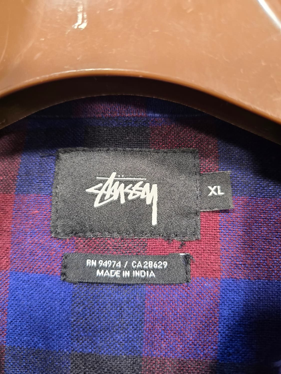 스투시 타탄 체크 하프 집업자켓 셔츠 105 상품이미지8