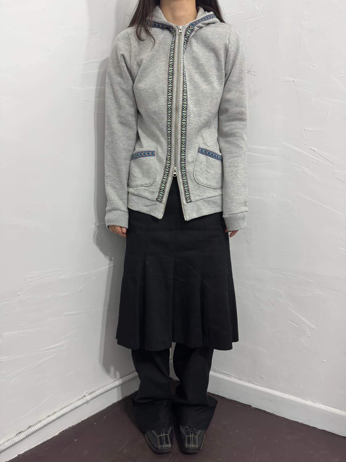 rusty design hood twoway zipup 상품이미지2