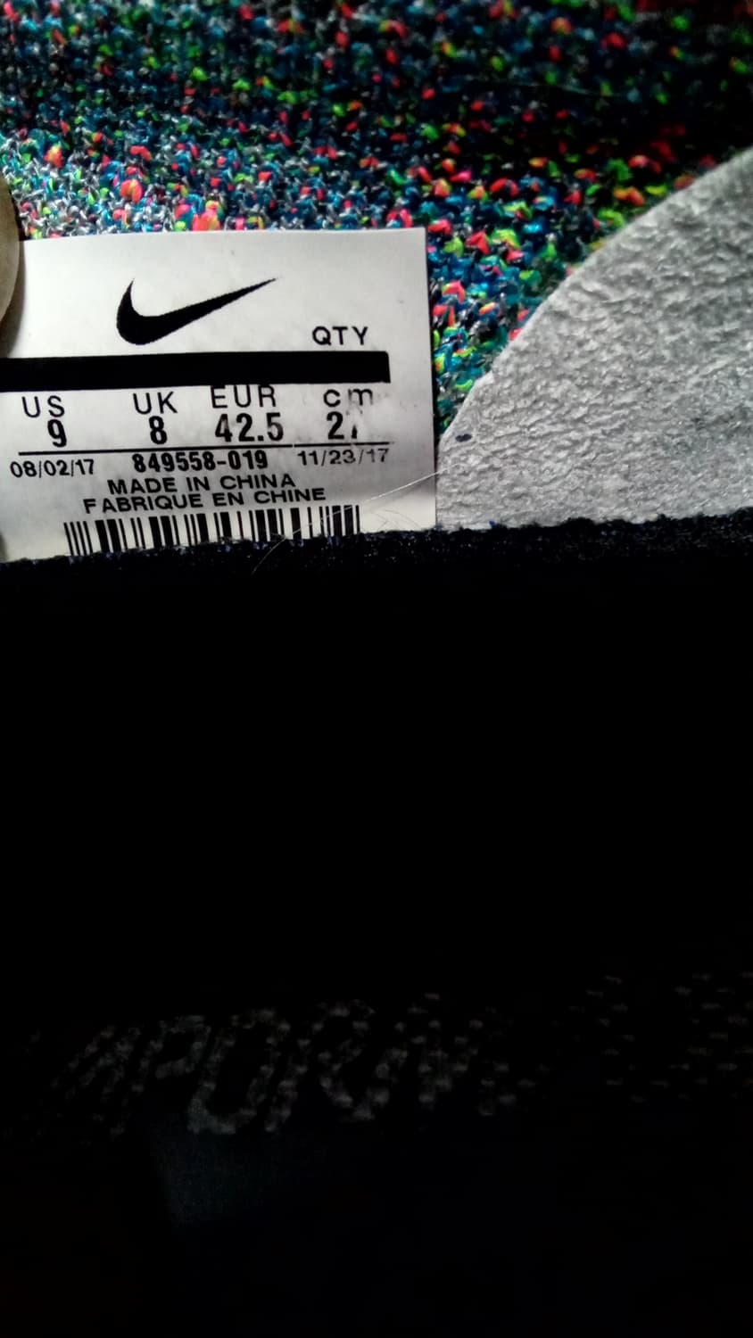 나이키 에어 베이퍼맥스 플라이니트 멀티 그레이 레인보우 상품이미지7