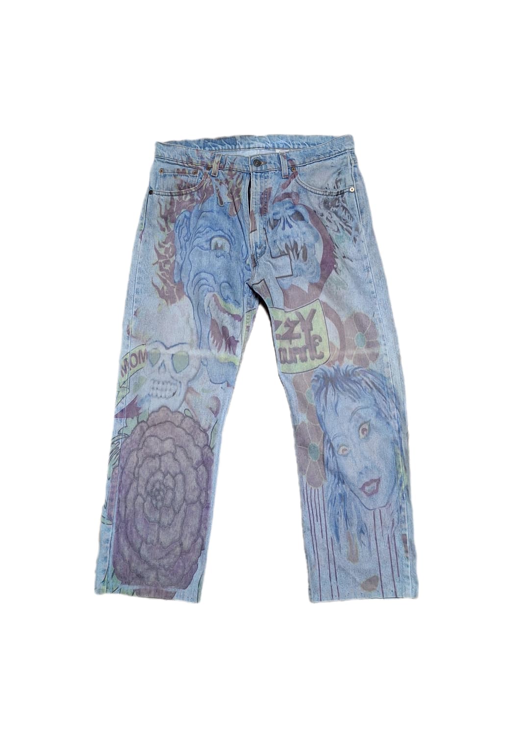 90s levis 리바이스 505 블랭크탭 오지오스본 프린티드 커스텀 상품이미지1