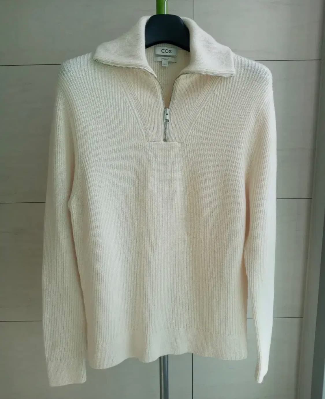 COS 코스 울 반집업 화이트 니트 스웨터 M 100-105 상품이미지3