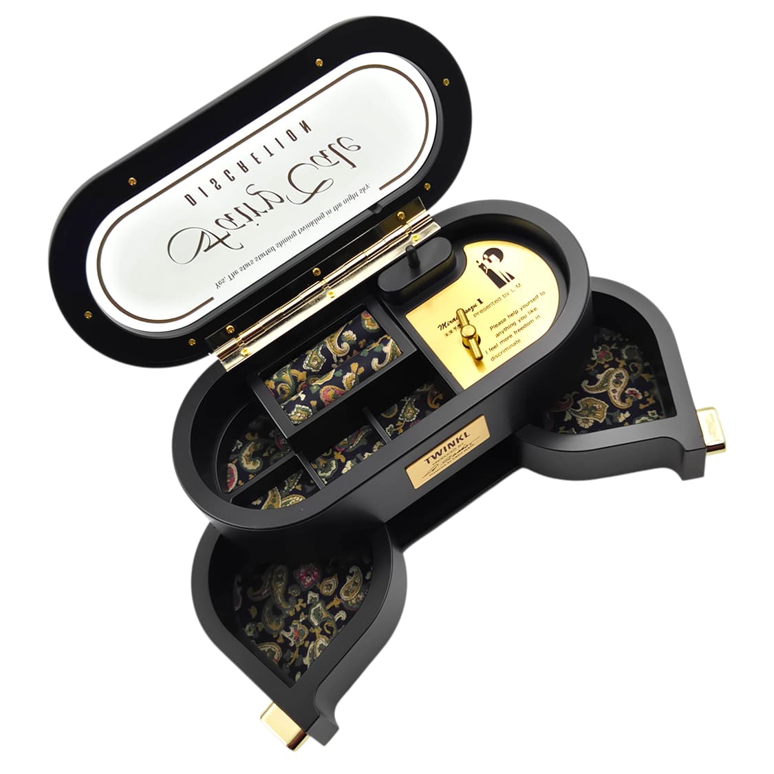 90s 트윙클 페이즐리 오르골 주얼리 보석함 상품이미지1