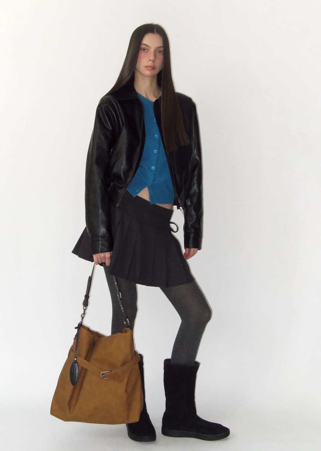 썬번프로젝트 Rivet Belted Big Bag, BEIGE 상품이미지3