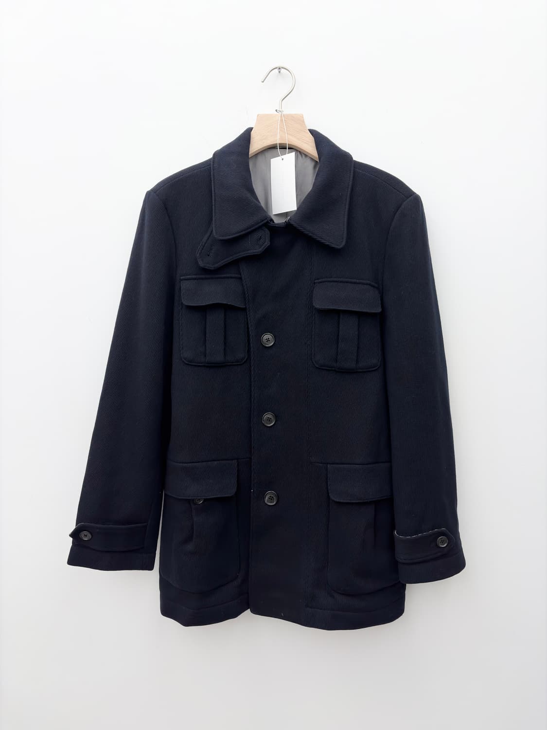 ITALIAN FABRIC NAVY COAT 상품이미지4