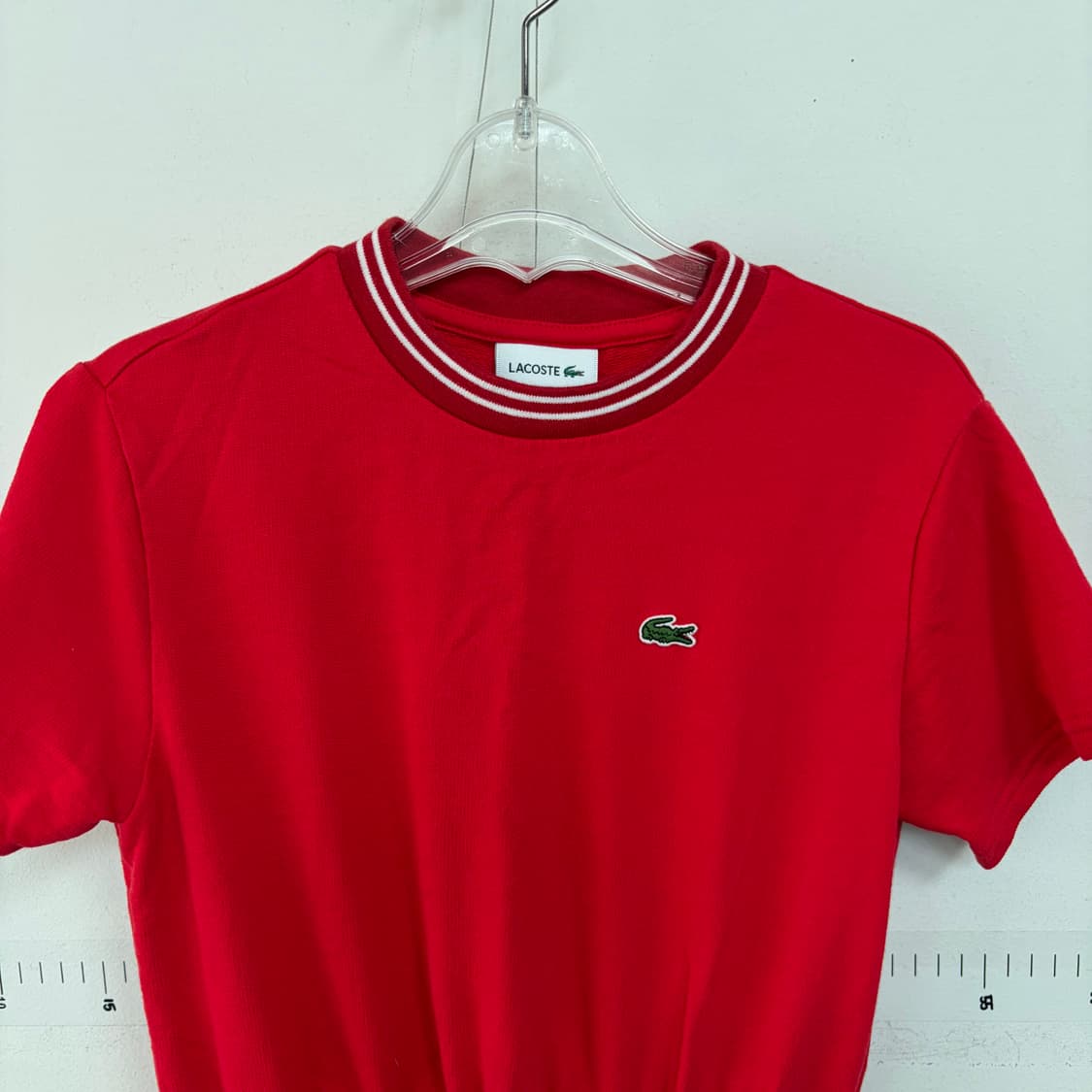 라코스테 아동 레드 반팔 원피스 상품이미지2