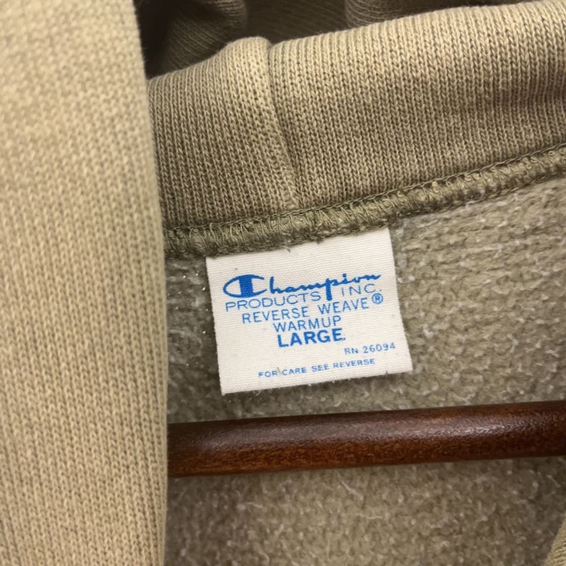 챔피언 리버스위브 올리브 카키 말차 후드티 L C06802 상품이미지5