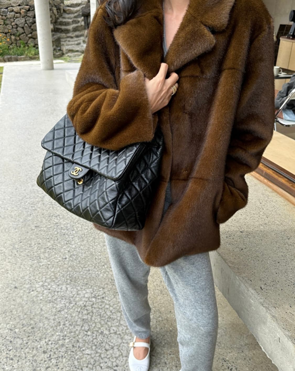 라밤바룸 밍크하프코트 1사이즈 상품이미지3