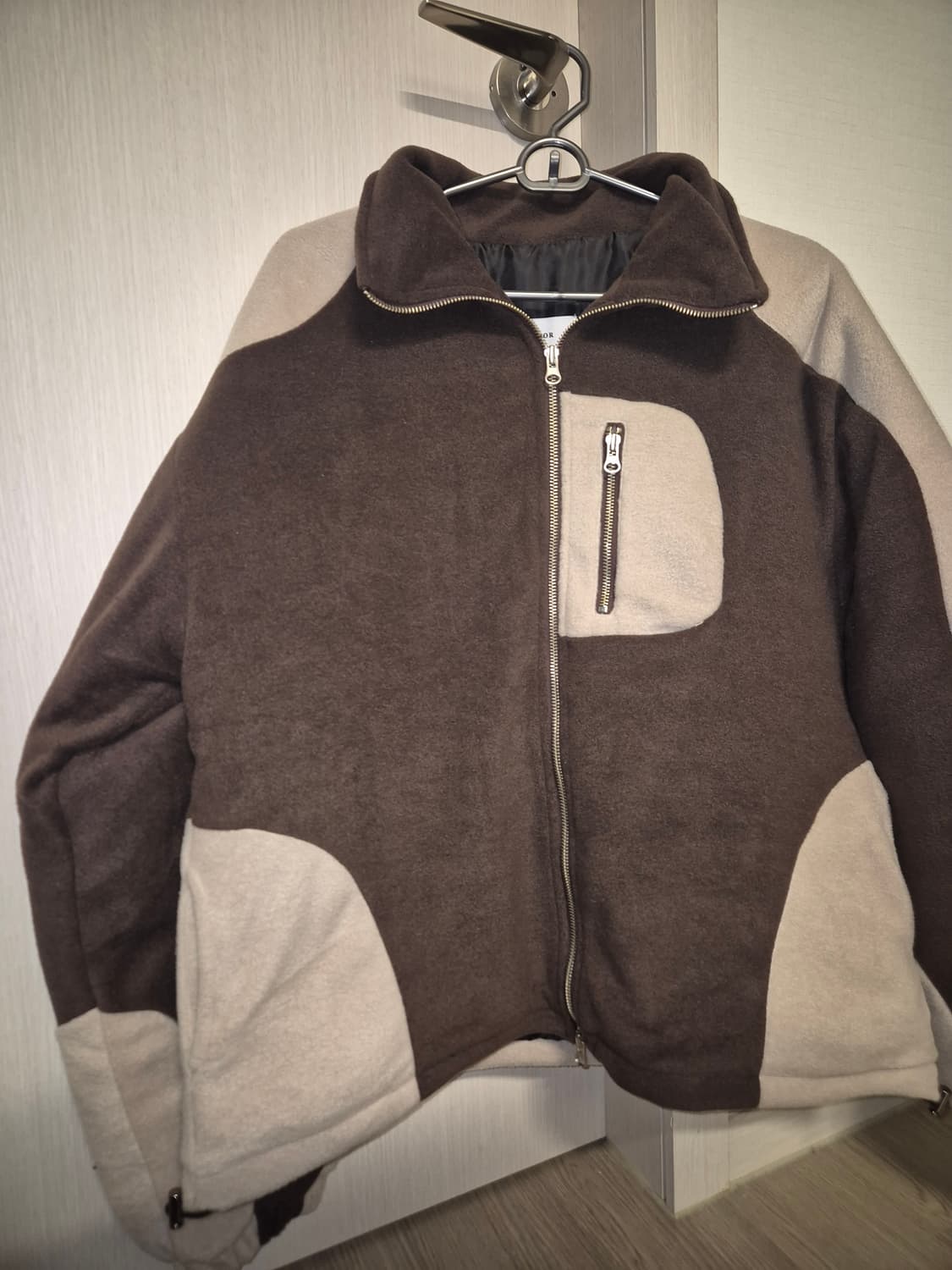 브라운 투톤 플리스 자켓 상품이미지3