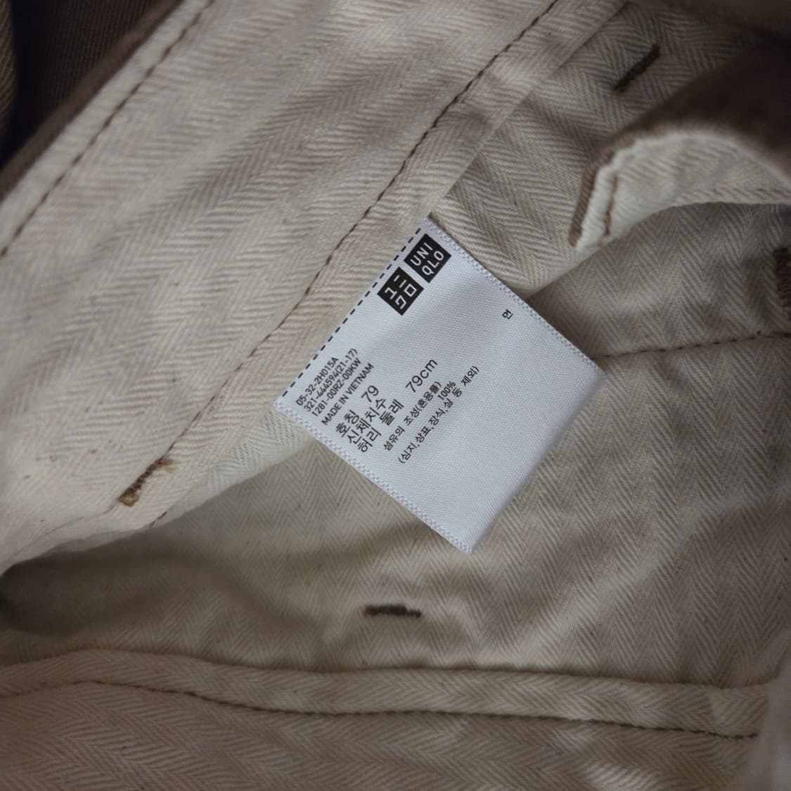 유니클로 빈티지레귤러치노팬츠 79사이즈 상품이미지2