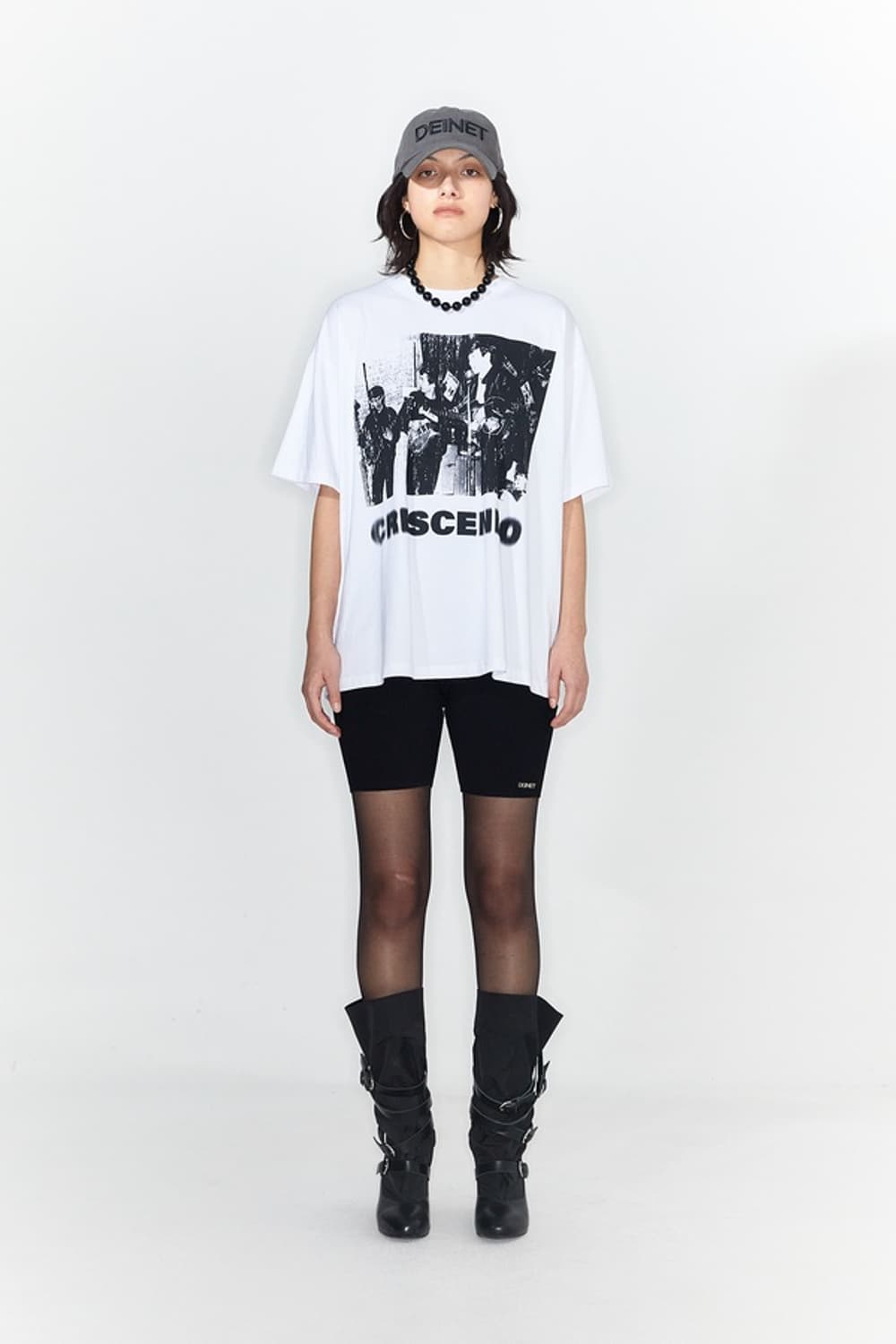 다이닛 CRESCENDO GRAPHICS T-SHIRT WHITE 상품이미지2
