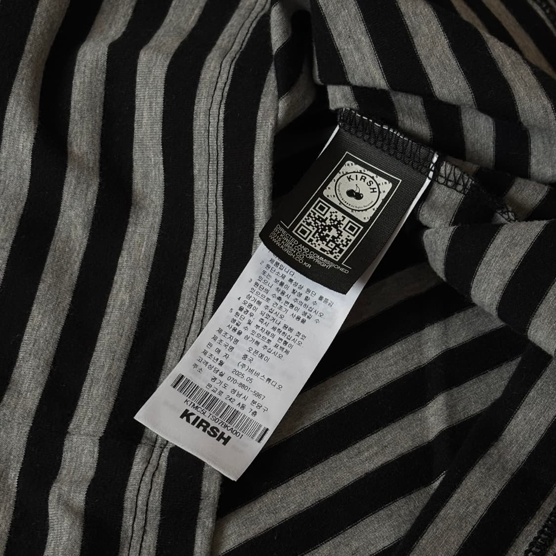 키르시 & 썬원버드 콜라보 스트라이프 루즈핏 티셔츠 (새상품) 상품이미지4