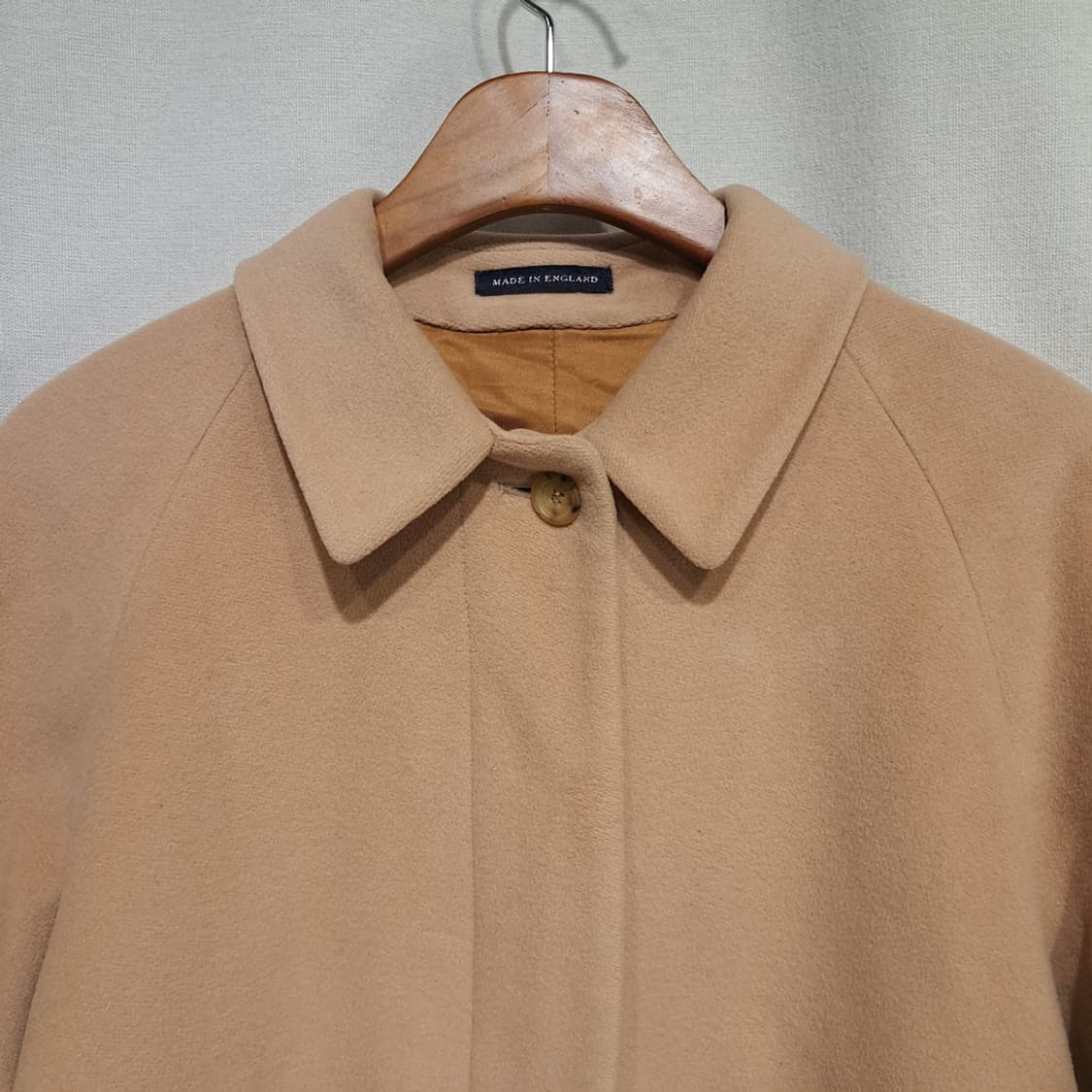 CL225 L 버버리 00s 영국판 울캐시미어 히든 카멜 코트 상품이미지2