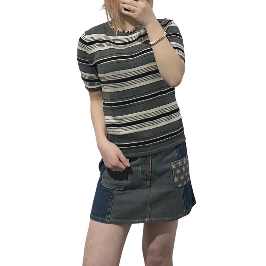 막스마라 스트라이프 반팔니트 상품이미지1