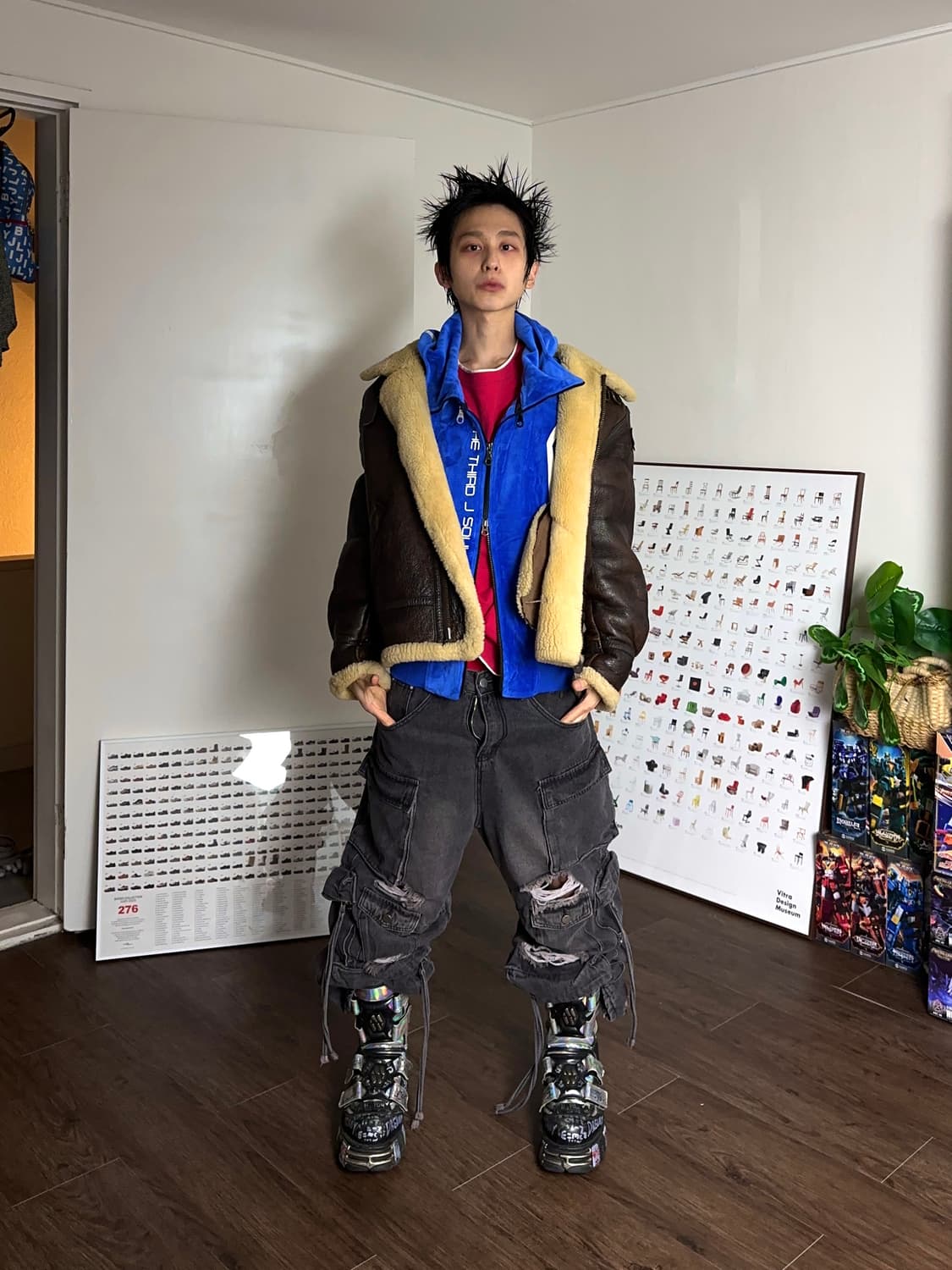 Exile Tribe 4-절개 후드 집업 상품이미지2