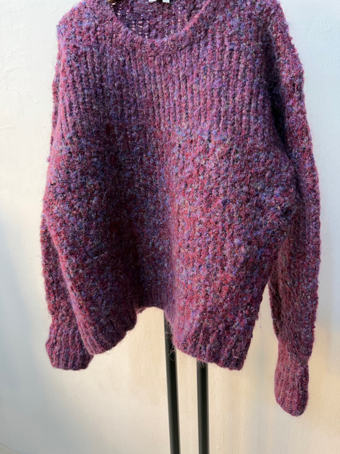 정품) IRO 이로 한섬 루즈핏 퍼플 니트 스웨터 XS 상품이미지3